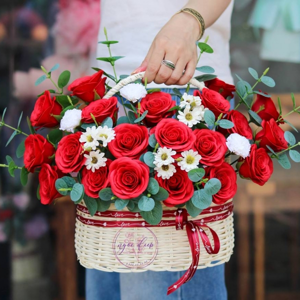 Hoa Sáp Ngọc Diệp - Giỏ Hoa Sáp