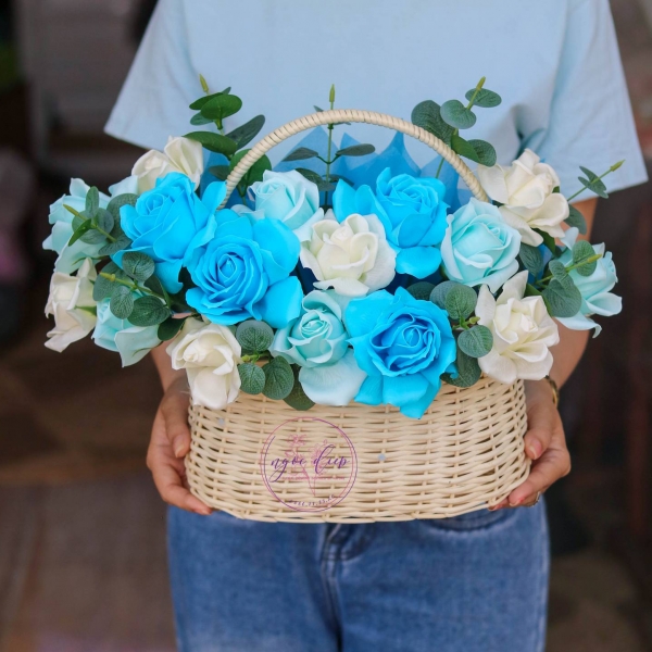 Hoa Sáp Ngọc Diệp - Giỏ Hoa Sáp